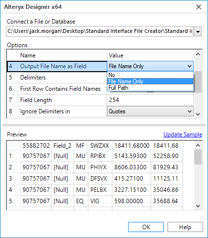 Passing information through a Dynamic Input tool? - Alteryx