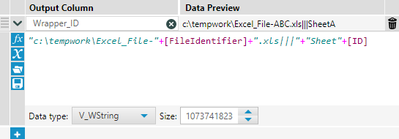 "No Table chosen..." Error for Dynamic Excell Output Naming - Alteryx