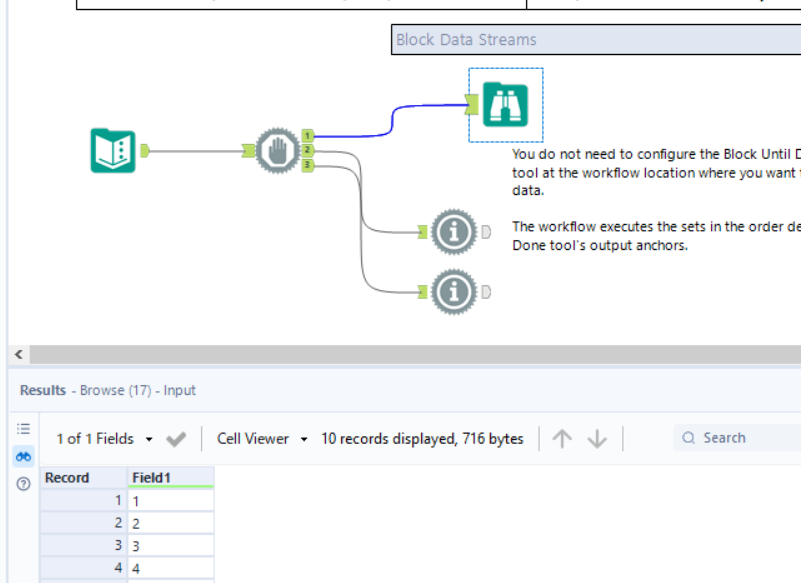 Block Until Done Issue - Data Output - Alteryx