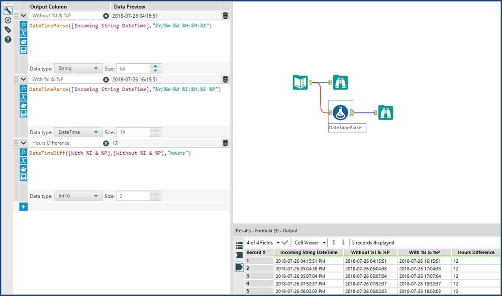 Parse Date Time Tool -- can it specify AM/PM ? - Alteryx