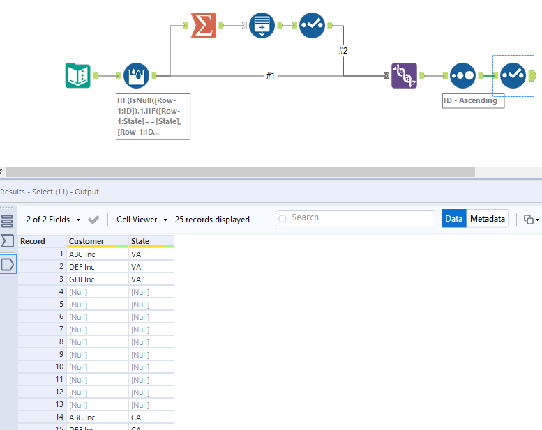Inserting Blank Rows - Alteryx