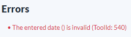 Date Interface Tool - Error - Alteryx