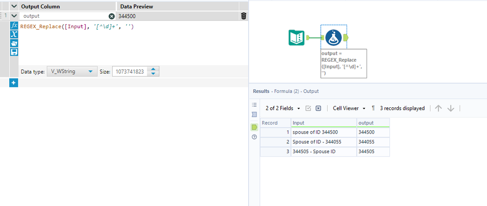 extracting a part of string from the field - Alteryx