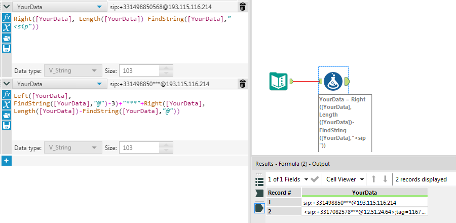 replace characters in front of a special character - Alteryx