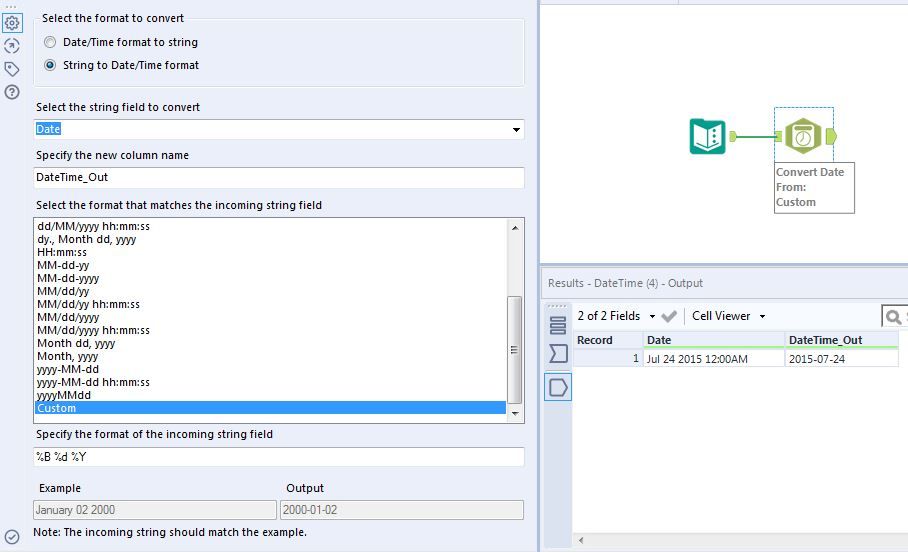 Conversion of Date & Time format - Alteryx