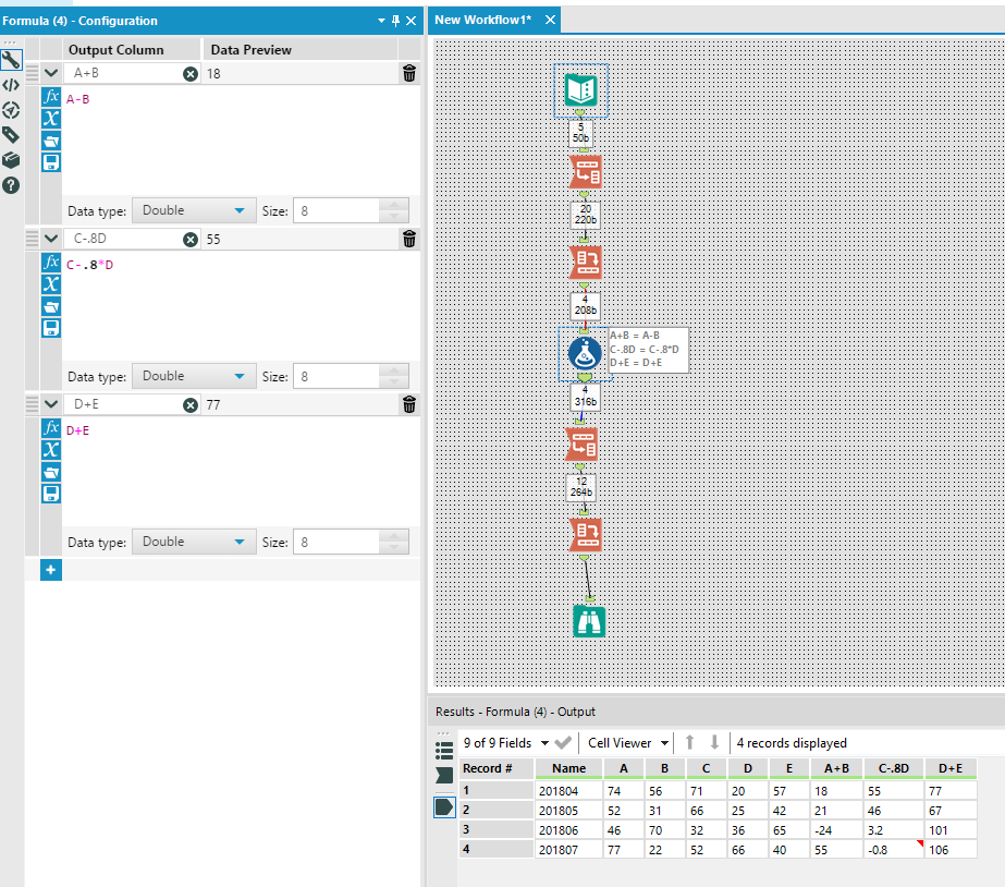 Create a new table based on difference between two tables - Alteryx