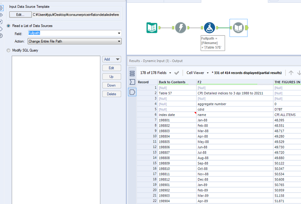 Dynamic Input issue (Download Excel from URL) - Alteryx