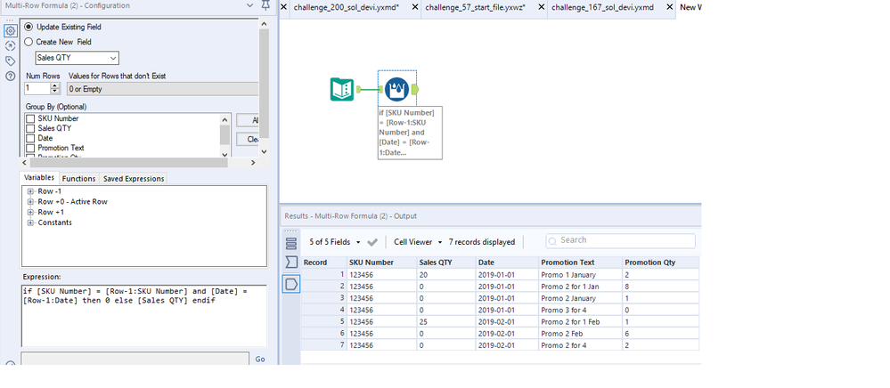 Delete specific cell content based on content of another cell - Alteryx