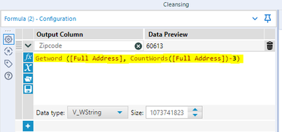 Parse Zip code with Regex. - Alteryx