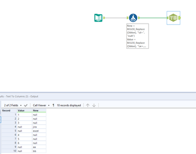 How to replace string with null value and put the string into new ...