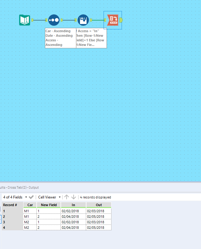 Transposing a column into rows with an If condition. - Alteryx