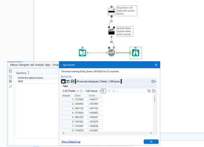 Drop Down Tool - Alteryx
