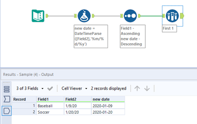 Removing the oldest duplicate - Alteryx