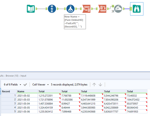 Transpose Row into multiple columns - Alteryx