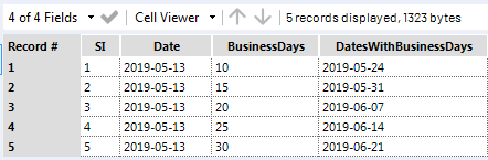 How to add business days to the date field. - Alteryx