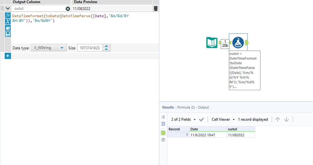 Convert Date Time to Date - Alteryx