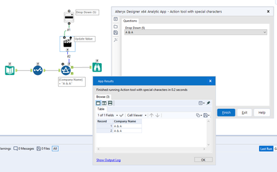 Action Tool and Special Characters "&&" - Alteryx