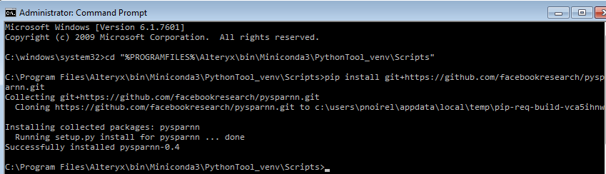 Python Tool : How to install additional package from github ? - Alteryx