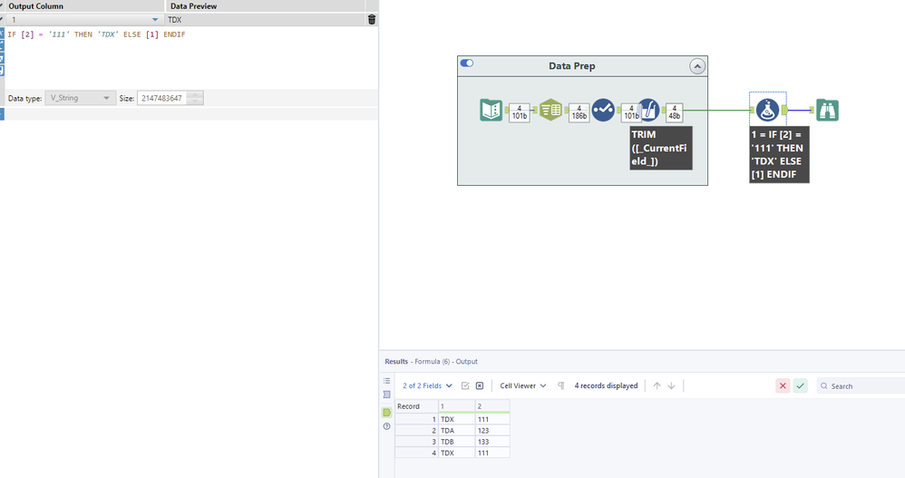 IF statement to change data in one column depending on a second column ...