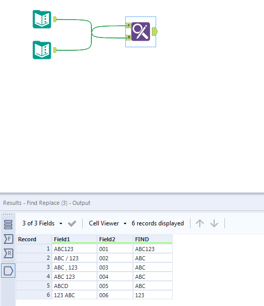 partial matching in find replace tool - Alteryx