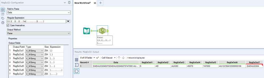 Split a string field that has no delimiter into several columns - Alteryx