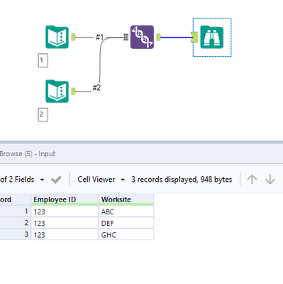 Combine 2 data set - Alteryx