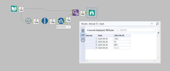 Replace all values in Column 1 with the name of Column 2 - Alteryx