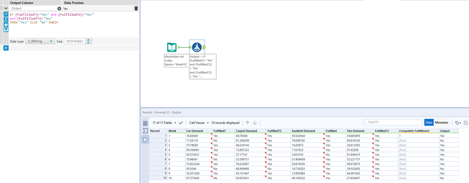 Conditional Statement with multiple conditions - Alteryx