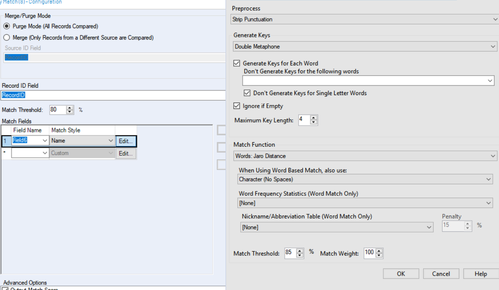 Finding possible duplicates in a column - Alteryx