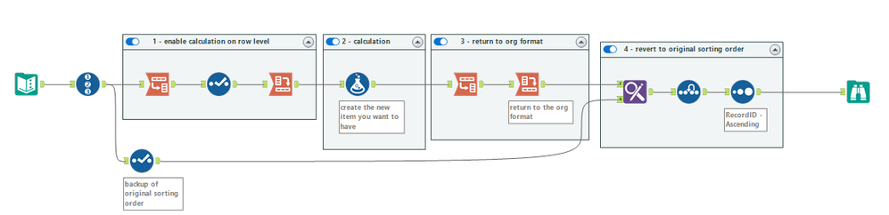 Create a new row by adding rows - Alteryx