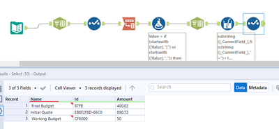 How split string with numbers and text into 3 columns - Alteryx