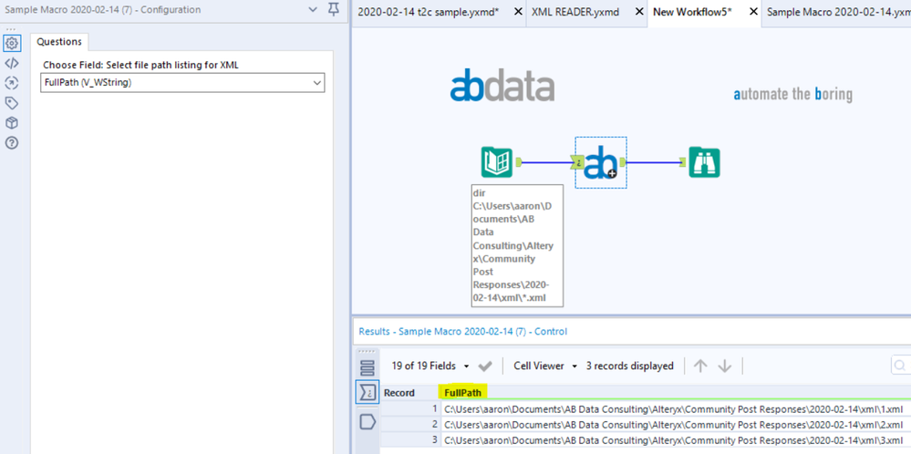 Woring with multiples XML files and extract data - Alteryx