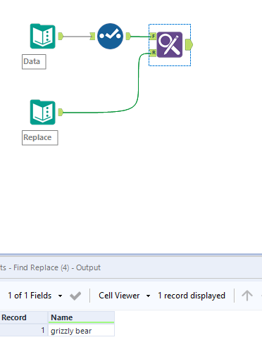 Find replace not replacing properly - Alteryx