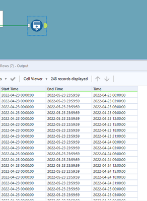 Generate rows between two dates and time - Alteryx