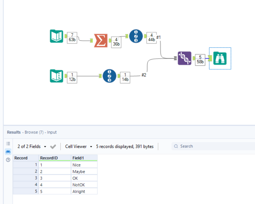 Retain values in a row after adding another one - Alteryx