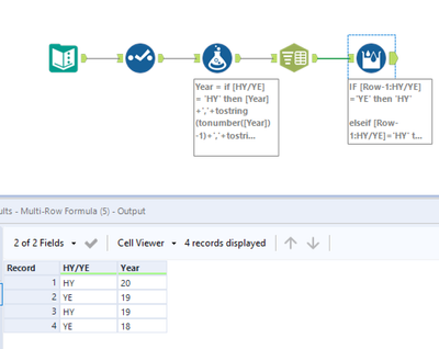 Creating conditional new records based on a previous record - Alteryx