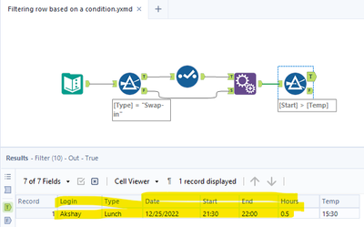 Filtering row based on a condition - Alteryx