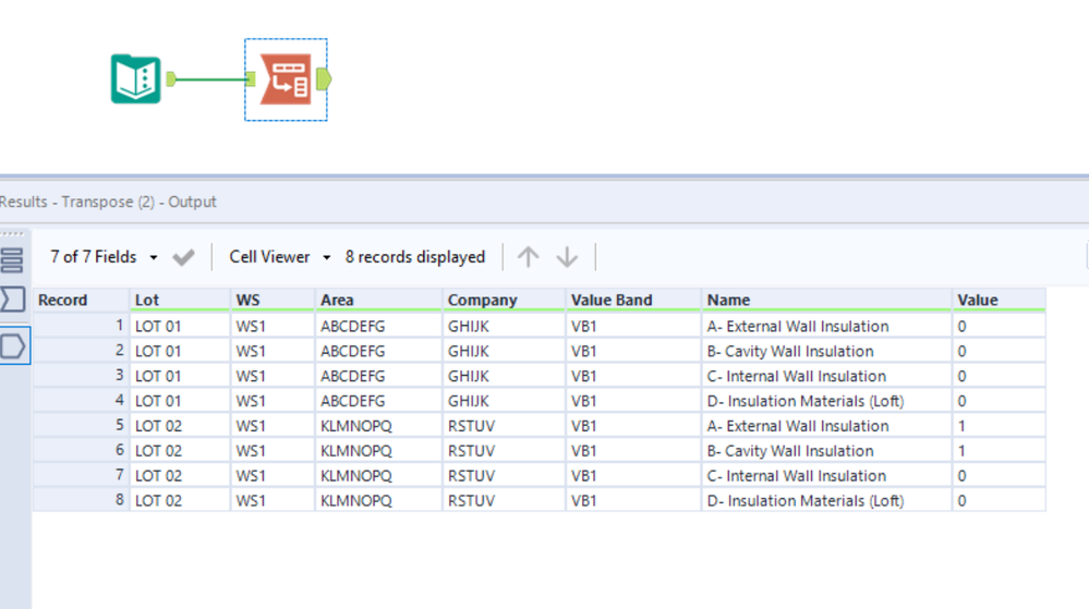 Transpose partial the table and generate new columns - Alteryx