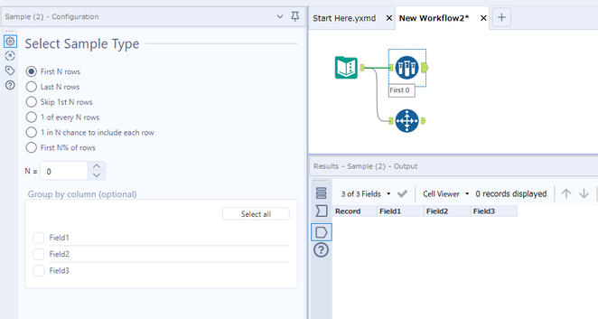 How to get only column header while processing the data. - Alteryx