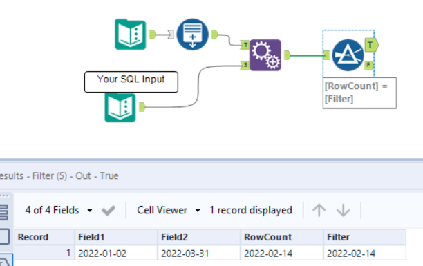 Move SQL single record select into Variable for use in Filter Node ...
