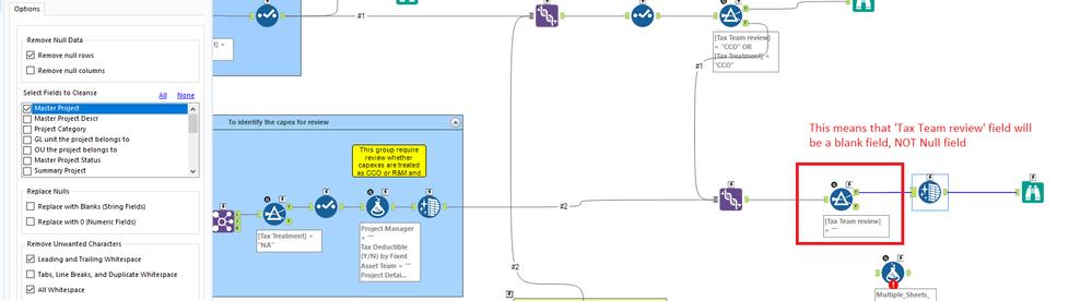 Removing all the null rows - Alteryx