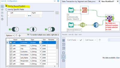 Join datasets with no common fields - Alteryx
