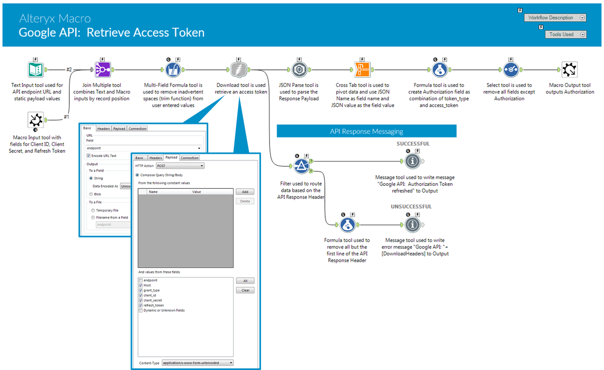 Api Maro OAuth Macro for Google API Authentication - Alteryx