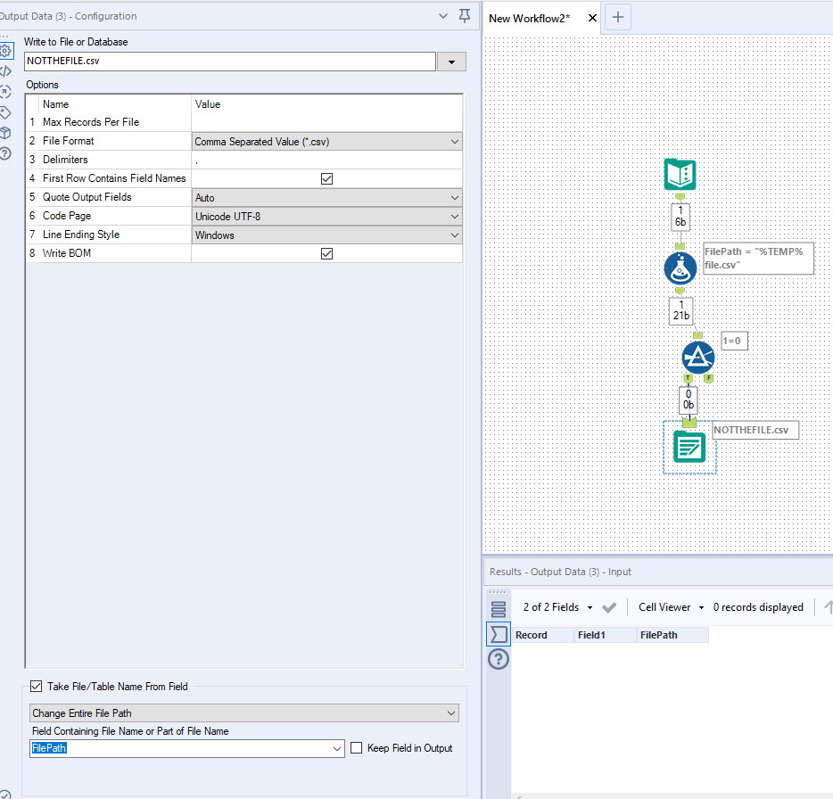 Suppress empty files on Output Tool - Alteryx