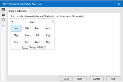 Date Interface Tool Year Selection - Alteryx
