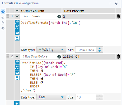 Subtract Business Days from Date - Alteryx