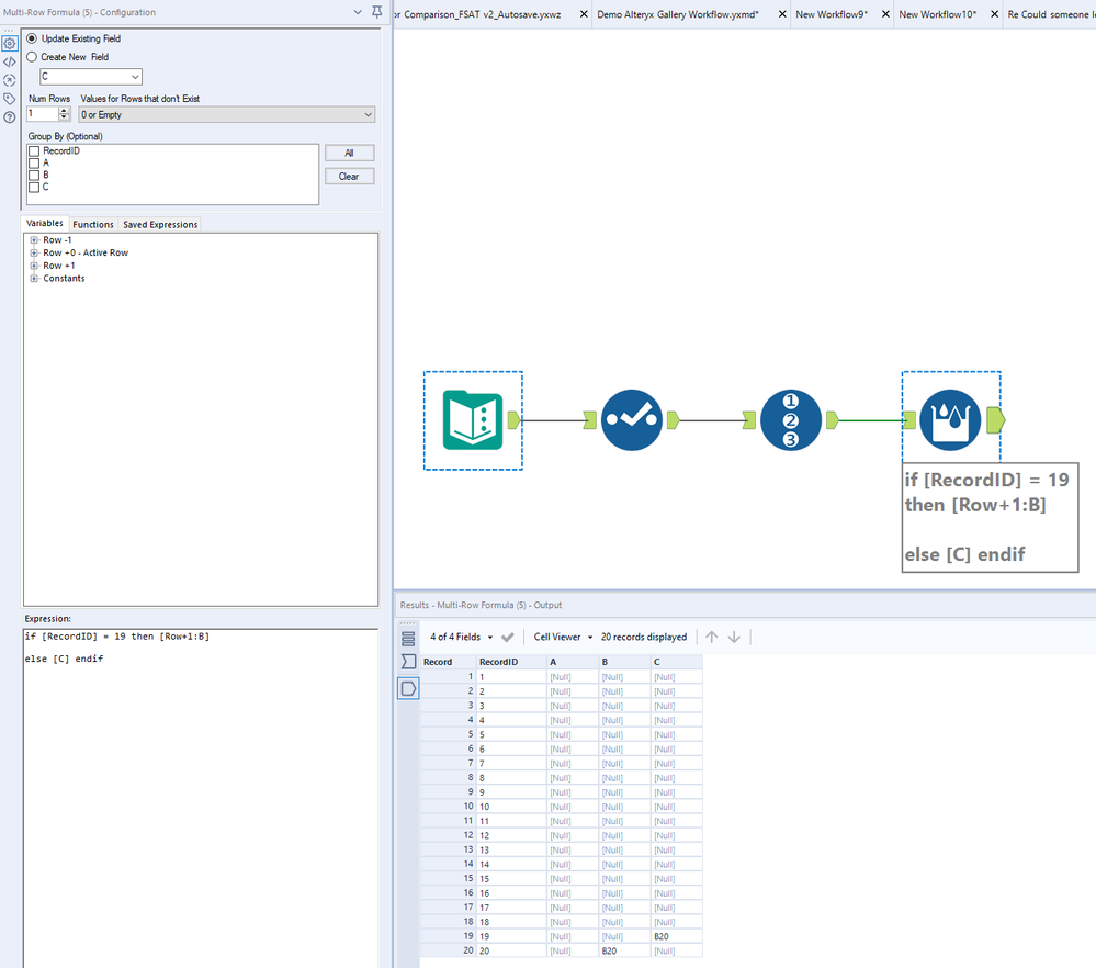 How to move data from one row and column, to another - Alteryx