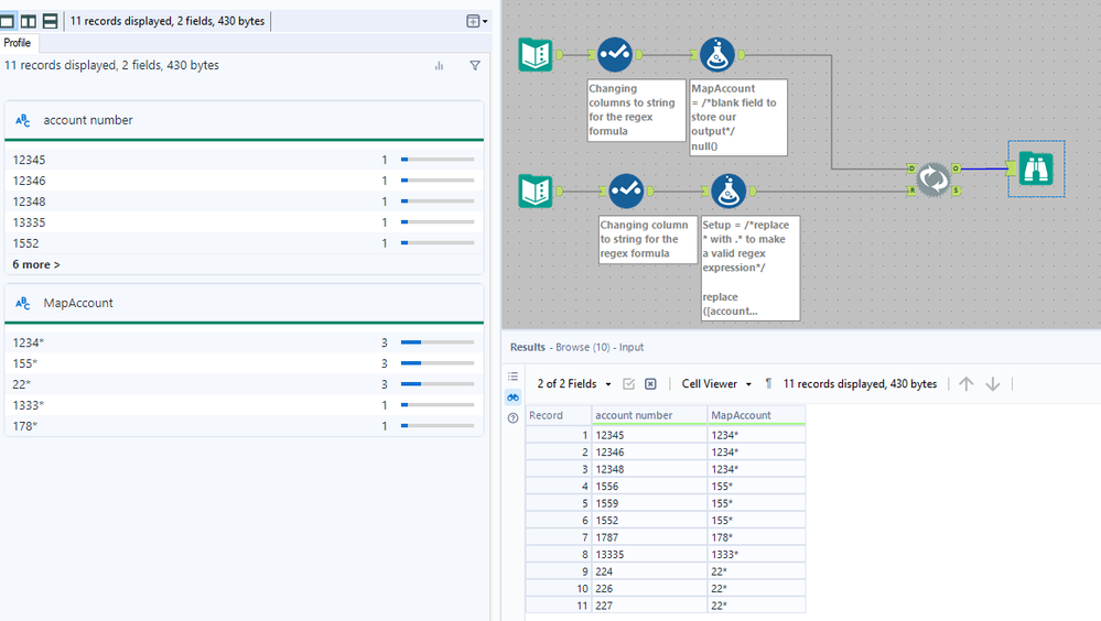 Dynamic Mapping Account Number - Alteryx