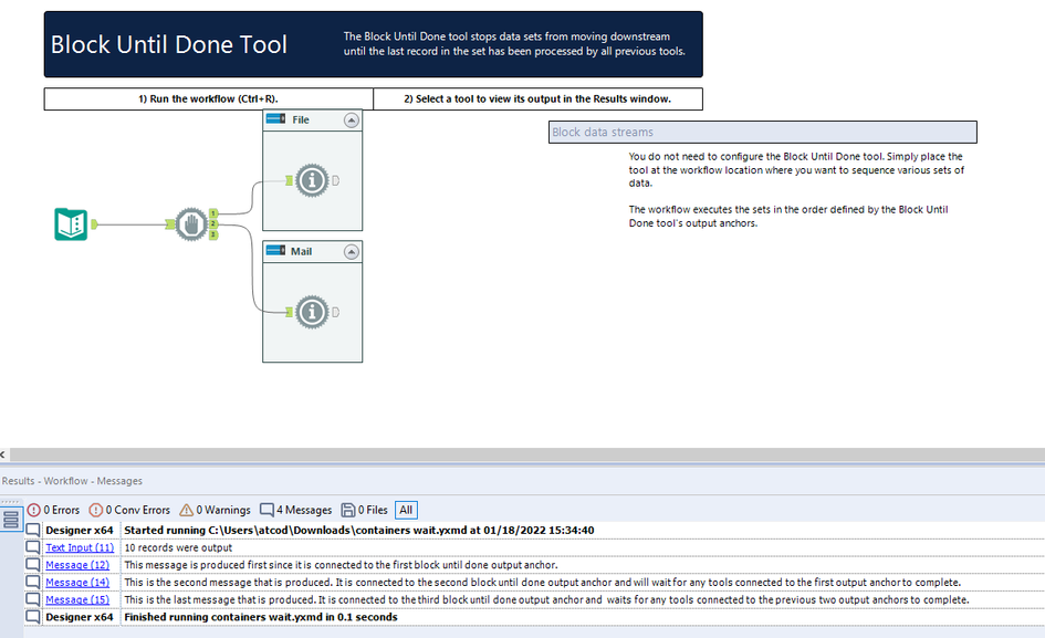 Container run optional on the previous container - Alteryx