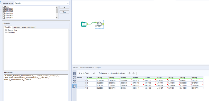 Dynamic Rename Tool Designer| Dynamic Rename Field Headings for Multiple Fields - Alteryx
